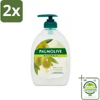 Palmolive - Milk & Olive - Handzeep Met Pomp - Verzorgend & Mild - 500 ml - Voordeelverpakking - 2 stuks - Handzeep - Melk