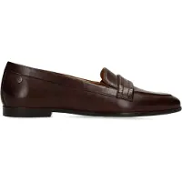 No Stress Donkerbruine leren loafers | Maat 41
