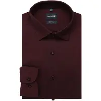 Olymp Level Five 24/Seven Body Fit Jersey overhemd bordeaux, Effen