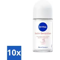 Nivea 10 x - Deodorant Roller - Zachte Aanzet - 72 Uur Anti-Transpirant - 50 ml - Deodorant Roller - Anti-Transpirant - Hydra IQ - Aloë Vera - Zachte Aanzet