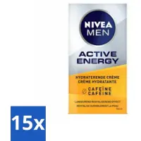 Nivea MEN Active Energy gezichtscrème met cafeïne, 50 ml - voordeelverpakking - 15 stuks