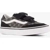 Vans Brooklyn LS leren geruite sneakers - zwart/grijs Jongens/Meisjes Suède - maat 24