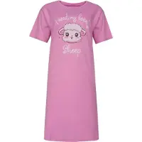 Temptation Dames Big Shirt - Korte Mouwen - Roze - Maat 4XL