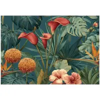 WALLARENA - Fotobehang - 300x210 cm - exotische bladeren voor woonkamer en slaapkamer