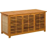 vidaXL Tuinopslagbox 185 liter, massief acaciahout, 113 x 50 x 56 cm, beige