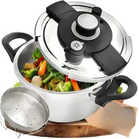 Vali Snelkookpan Inductie - Pressure Cooker - Snelkookpan - Zilver - 24cm x 37cm x 19cm