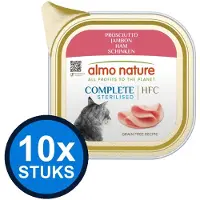 Almo Nature 10x HFC Complete Ham - Kattenvoer voor Gesteriliseerde Katten - 85g