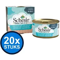 Schesir 20x - Kitten Care 3-12 - Kattenvoer - Gelei in blik - Tonijn & Aloe - 85g