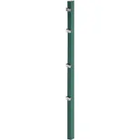 Alberts 677091 Hekpaal voor dubbelstaafs hekwerk | met klemnokbevestiging | thermisch verzinkt, groen geplastificeerd RAL 6005 | lengte 2600 mm | paal 60 x 40 mm