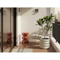 Vente-unique Metalen bijzettafel voor de tuin - Terracotta - TOQO van MYLIA