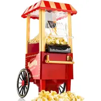 SP Popcorn Machine - Inhoud 1.9L - Popcornmaker - Klassieke Popcornmaker - Rood - 39cm x 18cm x 18cm