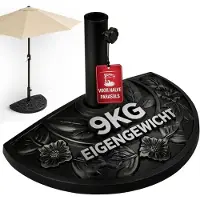 Vali Parasolvoet - Geschikt voor Zweefparasol - Verrijdbare Parasolvoet - Zwart - 50cm x 31cm x 31cm