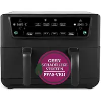 Vali Airfryer met Stoom Functie - Heteluchtfriteuse - Airfryer - Zwart - 44cm x 41cm x 31cm