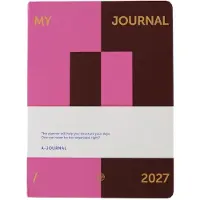 A-Journal My Journal Agenda 2027 - Modernist Roze Bordeaux