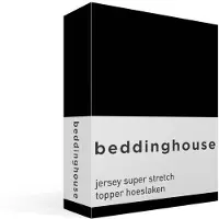 Beddinghouse katoen - Topper Hoeslaken - 160 x 200/220 cm Pocket depth: 25 cm - Zwart