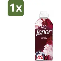 Lenor 1 x - Wasverzachter - Jasmijn & Rose de Mai - Fris & Zacht - 42 Wasbeurten - Wasverzachter - Jasmijn En Rozen - Frisheid - Wasverzachter Jasmijn En Roze De Mai - Wasverzachter Met Geur