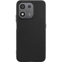 Mayaxess , Hoesje voor Honor 600 Smart van Flexibele Silicone met Verhoogde Randen, Zwart
