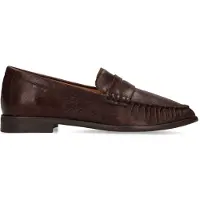 Manfield Rode leren loafers | Maat 39