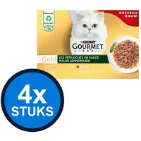 Gourmet 4x - Gold blik malse lekkernijen kip/zalm/rund/zeevis 12x85gr