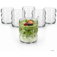 MamboCat Set van 6 MATCHA-drinkglazen van 360 ml met golvend ontwerp – 3000490