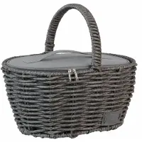 UNUS Kinder Boodschappenmand met Koeltas Rotanlook Grijs of Bruin 28x19x23 cm