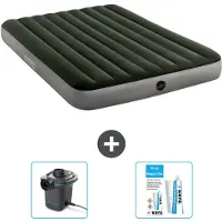 Intex luchtbed – geschikt voor 2 personen – 152 x 203 x 25 cm – groen – inclusief pomp en reparatieset