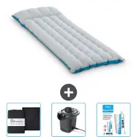 Intex Campingmat - 1-Persoons - 67 x 184 x 17 cm - Blauw - Inclusief Hoeslaken - Pomp en Reparatieset