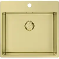 Pure.Sink Keukenwastafel 54x52 cm, goudkleurig, met Tapwing PCM5040T-60