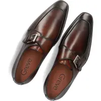 Greve Heren Nette Schoenen Gouda 05 - Cognac - Maat 44,5