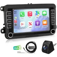 Junsun lINUX Draadloos Carplay & Andriod Auto Geschikt voor VW Polo 9N 2001-2009 - 9 Inch HD TouchScreen - Bluetooth - GPS navigatie- WiFi -FM - RDS- Airplay - Quad-core processor