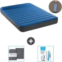 Intex luchtbed - tweepersoonsbed - 137 x 191 x 22 cm - Blauw - Inclusief pomp - Spannenhoes en reparatieset