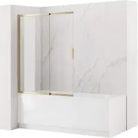 REA - Badwand Schuifbaar Dario Brush Gold 100 - 0,6 x 100 x 140 cm