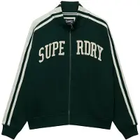 Superdry Sweatvest 'Athletic Essentials' crème / donkergroen