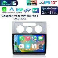Hexinex HexinexMarket - Autoradio Geschikt voor VW Touran 1 (2003- 2010) - Draadloos CarPlay, Android Auto, GPS Navi, multimediaspeler, 2GB+64GB