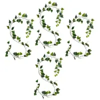Mica Decorations Kunstplanten Hedera Slinger - 4x - 160 x 10 cm - mix groen - kunststof - decoratie - bladmix groen