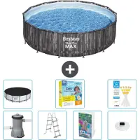 Bestway Steel Pro MAX, ronde opblaasbare zwembad - 427x107 cm - 6-delig, model S526