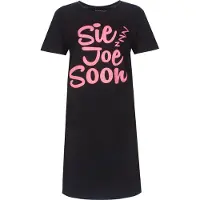Temptation Dames Big Shirt - Korte Mouwen - Zwart - Maat 3XL