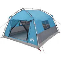 vidaXL Instant Tent Water-resistant 4-persoons Blauw