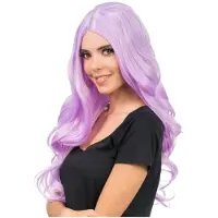 Chaks Pruik Wavy Lila (66cm)