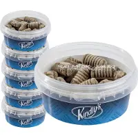 Kinlys 6 potjes Kindlys Bakje Salmiak Touw á 110 gram - Voordeelverpakking Snoepgoed