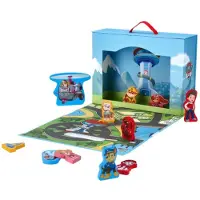 Paw Patrol speelkoffer met speelfiguren - speelkoffer - houten figuren - 12 delig