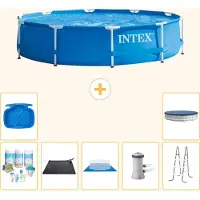 Intex Framezwembad, rond - 366x76 cm - 8-delig, model S20434