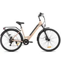 Hiland LAMASSU Elektrische Fiets - 700*38C - 250W Motor - 60 km Actieradius -Shimano 7 Versnellingen - Aluminium Frame - Unisex - Goud