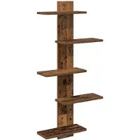 vidaXL Wandzwevend Plank Oud hout 48,5 x 15 x 101 cm