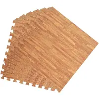 vidaXL Zwembadbodem beschermmat, 40 stuks, hout, 14,4 m², EVA-schuim
