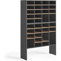Vicco schoenenkastset Lysander, Antraciet/Goudkleurig Eiken, 104.2 x 65.5 cm 2 delen