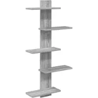 vidaXL Wandzwevend Plank Grijs Sonoma 48,5 x 15 x 101 cm