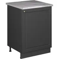 Vicco Keukenonderkast Fame-Line Anthrazit-Gold Landhaus/Antraciet 60 cm 1 deur met werkblad, Model 65148