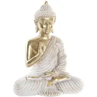Home & Styling Boeddha beeld - goud - binnen - hars - 16 x 9 x 20 cm - decoratie beeld