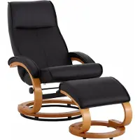 Notio Living Paris-Fauteuil + kruk in zwart